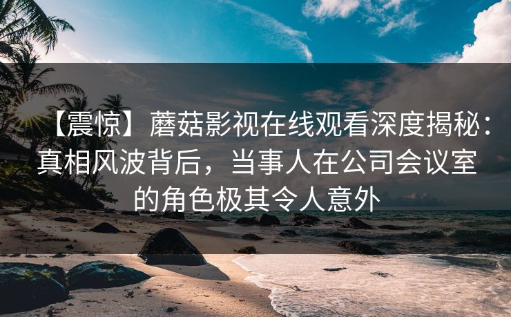 【震惊】蘑菇影视在线观看深度揭秘：真相风波背后，当事人在公司会议室的角色极其令人意外